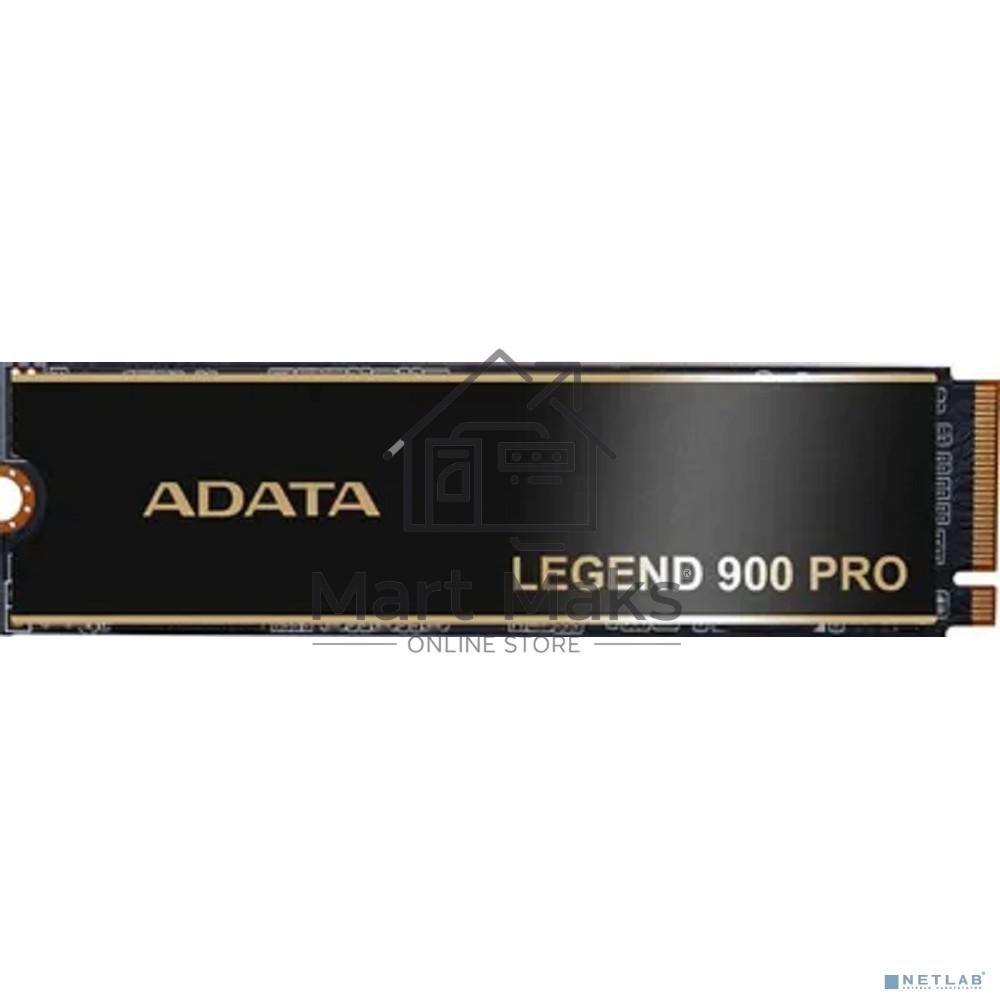 Накопитель SSD ADATA LEGEND 1Tb 900 PRO, M.2(22x80mm), NVMe 1.4, PCIe 4.0 x4, 3D NAND, R/W 7400/6000MB/s, IOPs н.д./н.д., TBW 600, DWPD 0.3 (5 лет)
