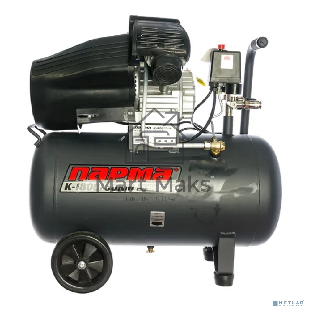 Компрессор поршневой Парма K-1800/50КМ масляный 285л/мин 50л 1800Вт серый/черный
