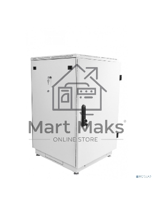 Шкаф коммутационный ЦМО (ШТК-М-24.6.6-3ААА) напольный 24U 600x600 мм пер. дв. металл 2 бок. пан. металл 700 кг серый 455 мм 55 кг 1245 мм