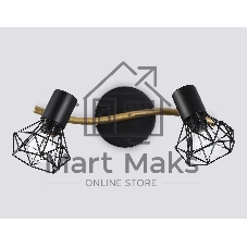 Светильник Ambrella light TR8656/2 BK/GD черный/золото E14/2 max 60W 330*100*185