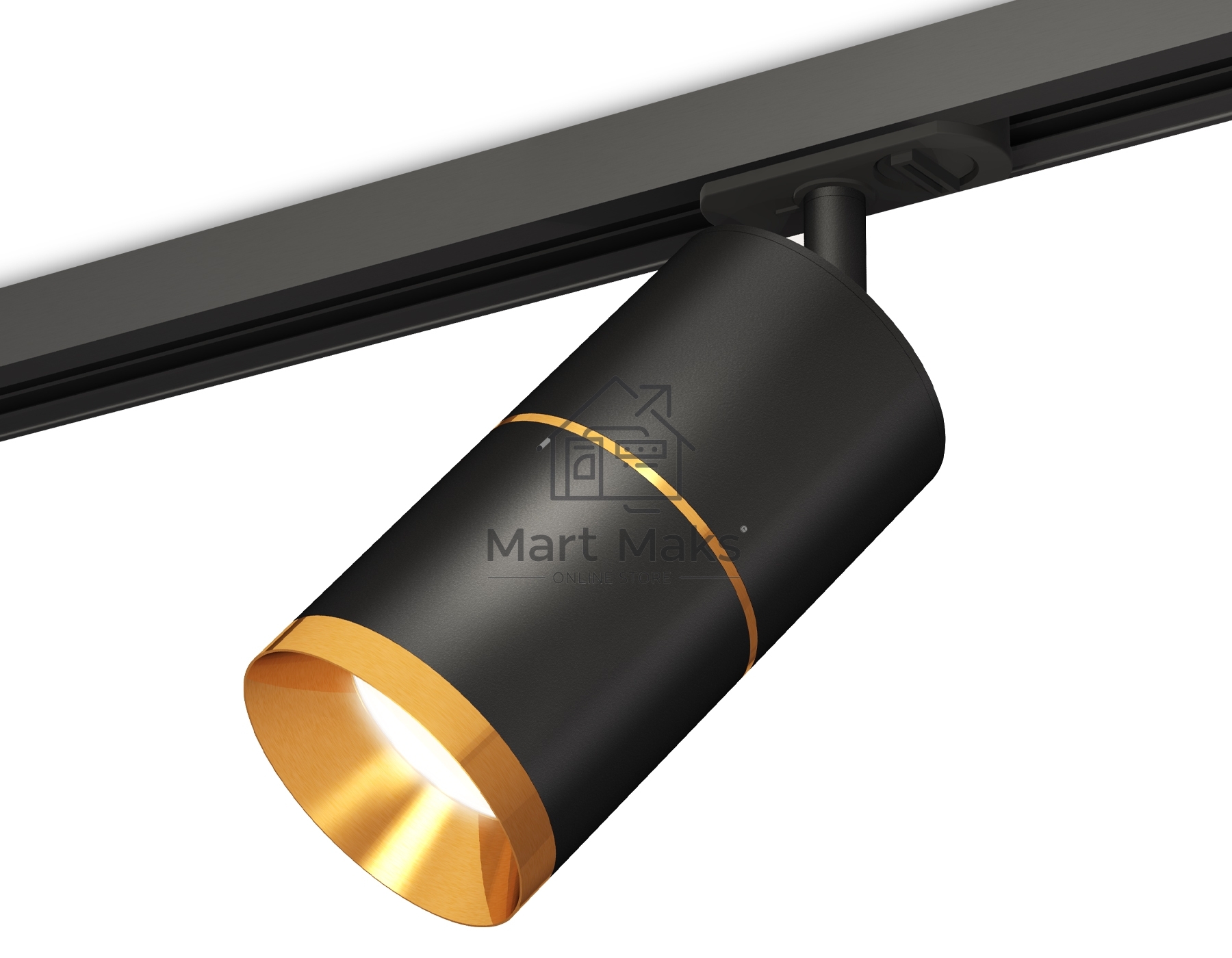 Светильник Ambrella light XT7402030 SBK/PYG черный песок/золото желтое полированное MR16 GU5.3