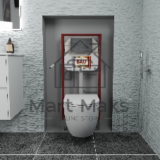 Комплект BAU 6 в 1: рамная инсталляция BAU NEO 45, унитаз подвесной безободковый торнадо Bau Dream 52х36 Hurricane-5, быстросъемное сиденье дюропласт микролифт, круглая хромированная клавиша
