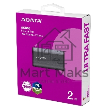 Внешний SSD ADATA Elite SE880, 2TB, USB 3.2 Gen 2x2 Type-C, R/W 2000/2000, серый