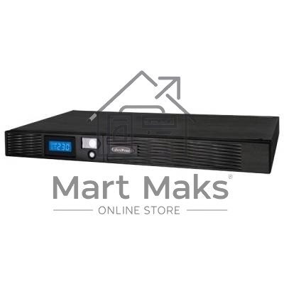 Источник бесперебойного питания Line-Interactive CyberPower PR1000ELCDRT1U 1000VA/800W USB/RS-232/EPO/SNMPslot (6 IEC С13)