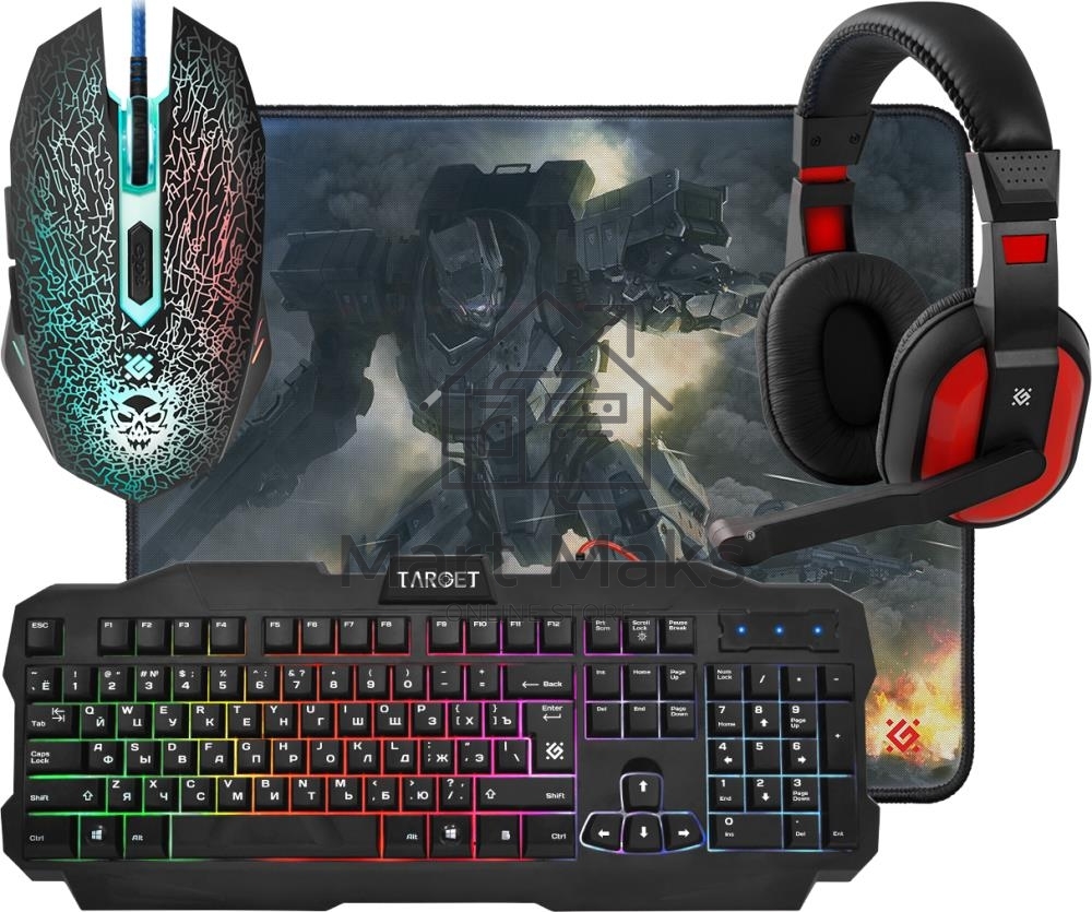 Клавиатура + мышка +PAD +HEADSET Defender TARGET MKP-350