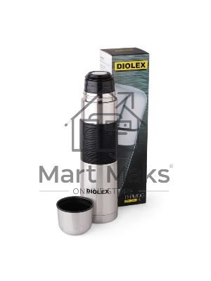 Термос Diolex DXR-500-1 500 мл. с узким горлом, резиновая встака на корпусе, нержавеющая сталь