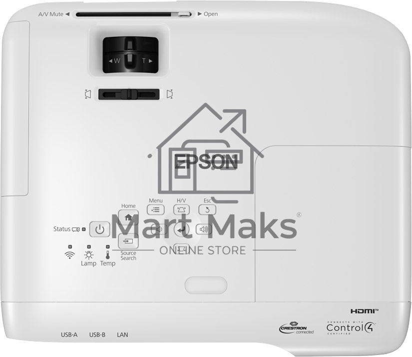 Проектор Epson EB-982W white (LCD, 1280×800, 4200Lm, 16000:1, 3.1 kg) (V11H987040)