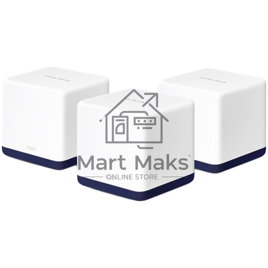 Система Mercusys MESH AC1900 Whole Home Mesh Wi-Fi System, 3× Internal Antennas, 3×GB ports (WAN/LAN) (3-pack)