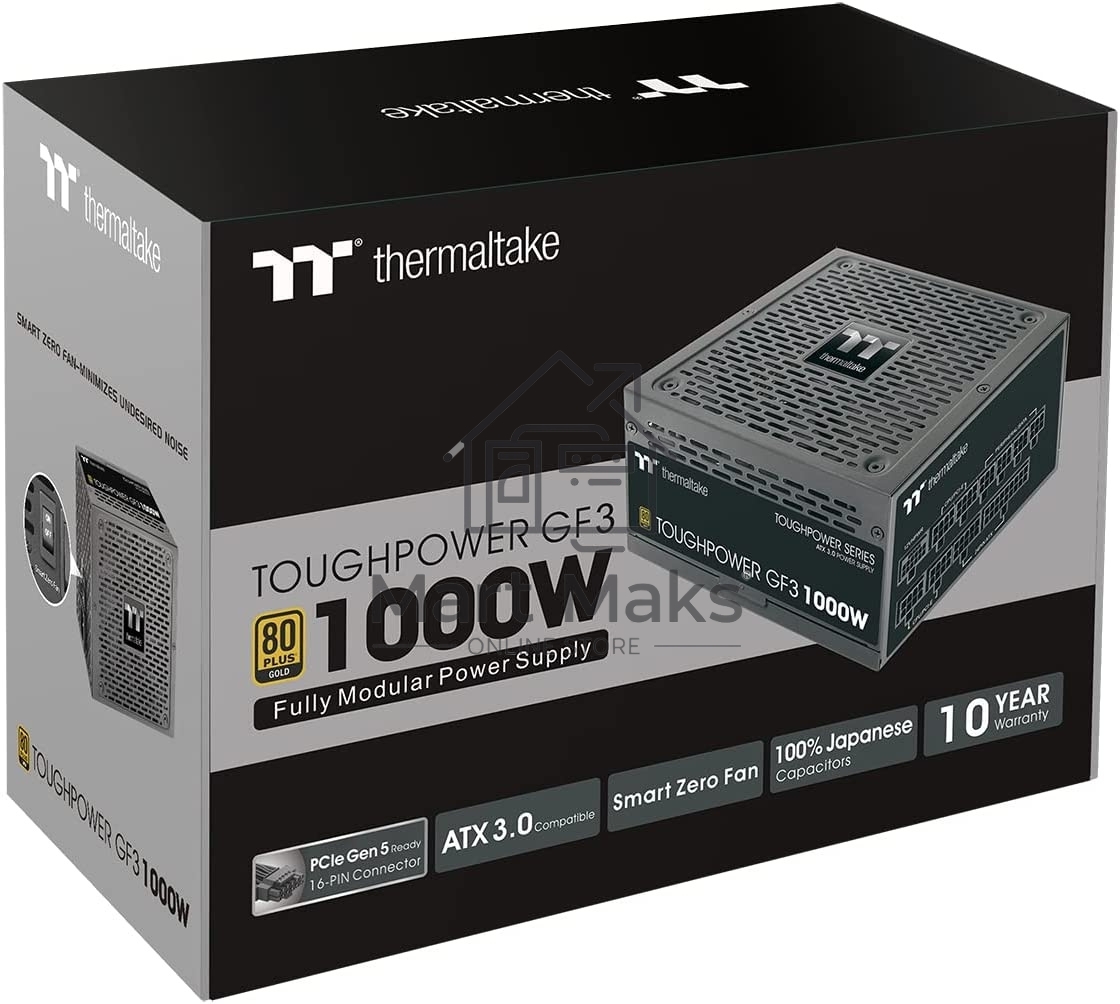 Блок питания Toughpower GF3 1000 TPD-1000AH3FCG 1000W, 80 Plus Gold, Fully Modular (12+4 pin PCIe Gen 5) (534031)