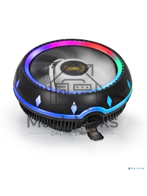 Кулер для процессора ExeGate Dark Magic EE126M-PWM.RGb черный, 120 мм, алюминий, 2000 об/мин, 24 дБ, 4 pin, 100 Вт, 65 мм