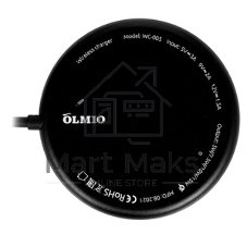 Беспроводное зарядное устройство OLMIO MagCharge, QI, 15W, черное