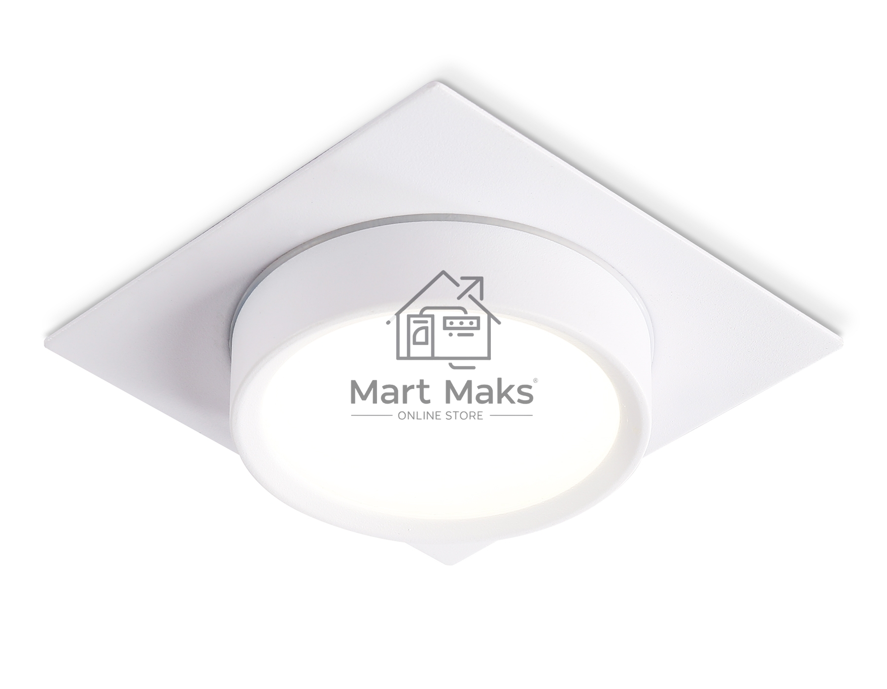 Светильник встраиваемый Ambrella light TN6737 WH белый IP44 GX53 110*110*57
