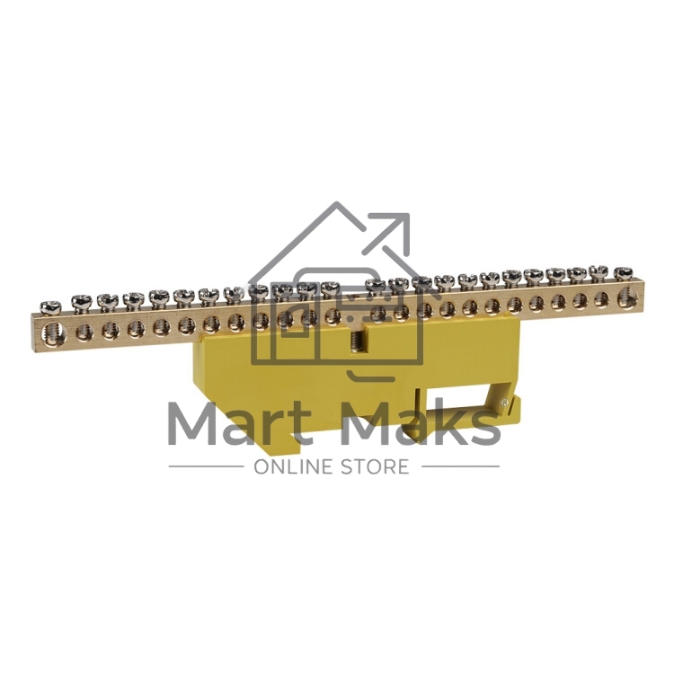 Шина нулевая с изолятором OptiKit BB-D-PE-DIN-24-6х9-желтый