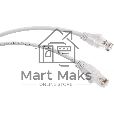 Шнур комм. Cabeus, кат. 5е, неэкр., U/UTP, RJ45/RJ45, LSZH, AWG24, 0.5м, белый