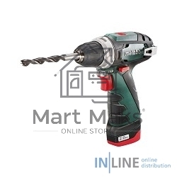 Дрель-шуруповерт Metabo PowerMaxx BS 600080500, Аккумуляторный, 12В, 2 АКБ