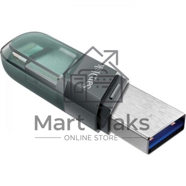 Флешка USB R/W Sandisk 256Gb iXpand Flip SDIX90N-256G-GN6NE USB3.1 зеленый/серебристый