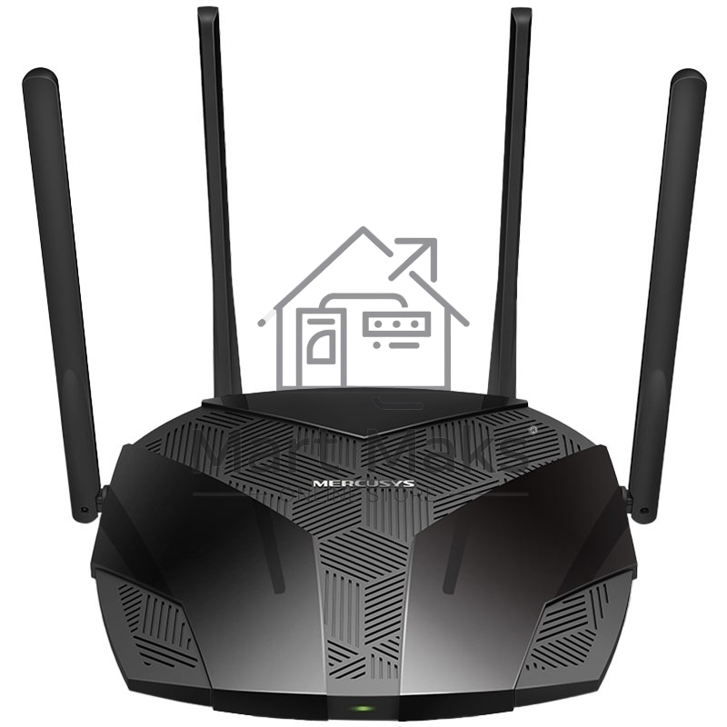 Роутер Mercusys MR70X AX1800 Dual-Band WiFi 6 Router, 574 Mbps at 2.4 GHz + 1201 Mbps at 5 GHz,4× Fixed External Antennas, 3× Gigabit LAN Ports, 1× Gigabit WAN Port, 1024-QAM, OFDMA, Router/Access Point Mode, MU-MIMO, WPA3, TWT, BSS Color