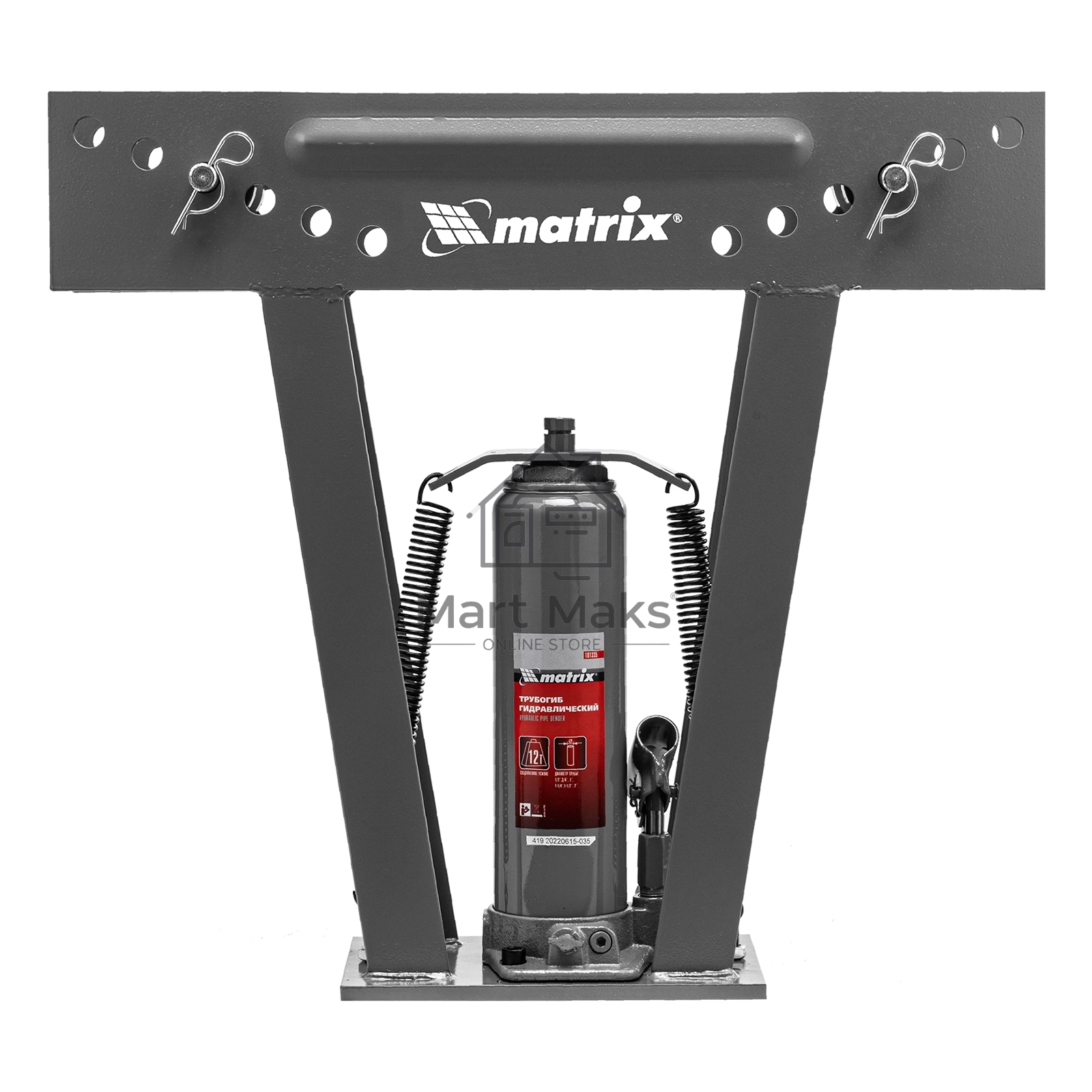 Трубогиб MATRIX 181335гидравлический 1/2''–2'' 12 т в комплекте с башмаками