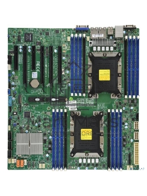 Материнская плата Supermicro MBD-X11DPI-N-B, LGA 3647, Intel C621, 16xDDR4, 14xSATA, 1xM.2, 6xPCI-E 3.0 (x16, x8), 2x 1Gb LAN, 1xVGA, 4xUSB-A 2.0, 3xUSB-A 3.2 Gen 1, 2xCOM, E-ATX, Bulk