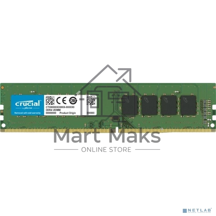Оперативная память Crucial, DDR4, 16GB (1x16 GB), 3200 MHz, CL22, DIMM