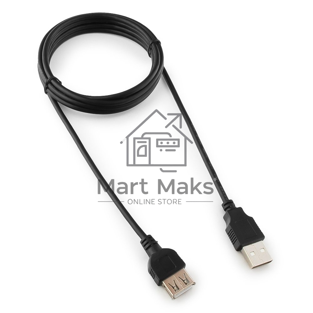 Кабель-удлинитель USB2.0 Cablexpert CC-USB2-AMAF-6B-N, AM/AF, медь, серия Pro, 1.8м, черн, пакет