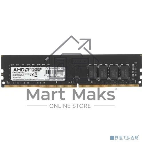 Оперативная память AMD Radeon R7, DDR4, 16GB (1x16GB), 2666MHz, CL16, DIMM, OEM