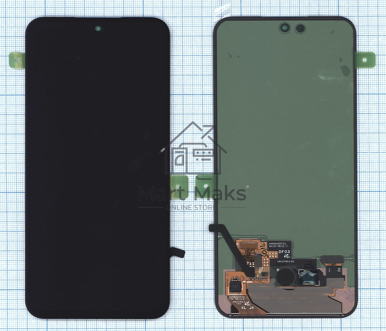 Дисплей для Samsung Galaxy S23 FE SM-S711B в сборе с тачскрином, черный orig