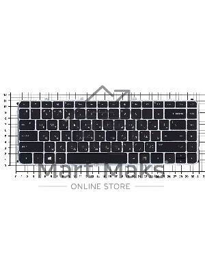 Клавиатура для ноутбука HP Envy 4-1000 Envy 6-1000 черная с серебристой рамкой
