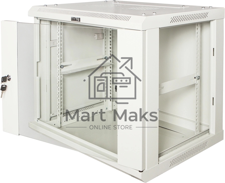 Шкаф настенный серии Pro, 9U 600x800, стеклянная дверь