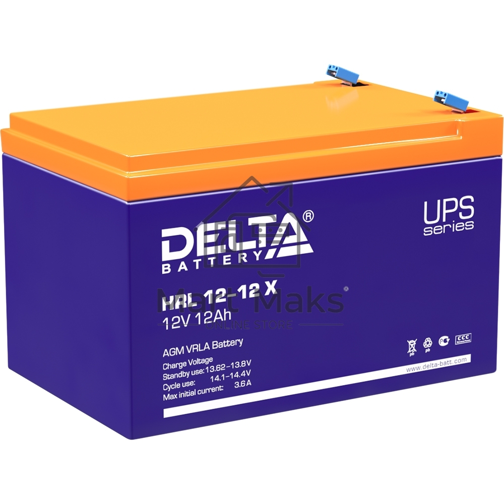 Батарея Delta HRL 12-12 X (12А\ч, 12В) свинцово- кислотный аккумулятор