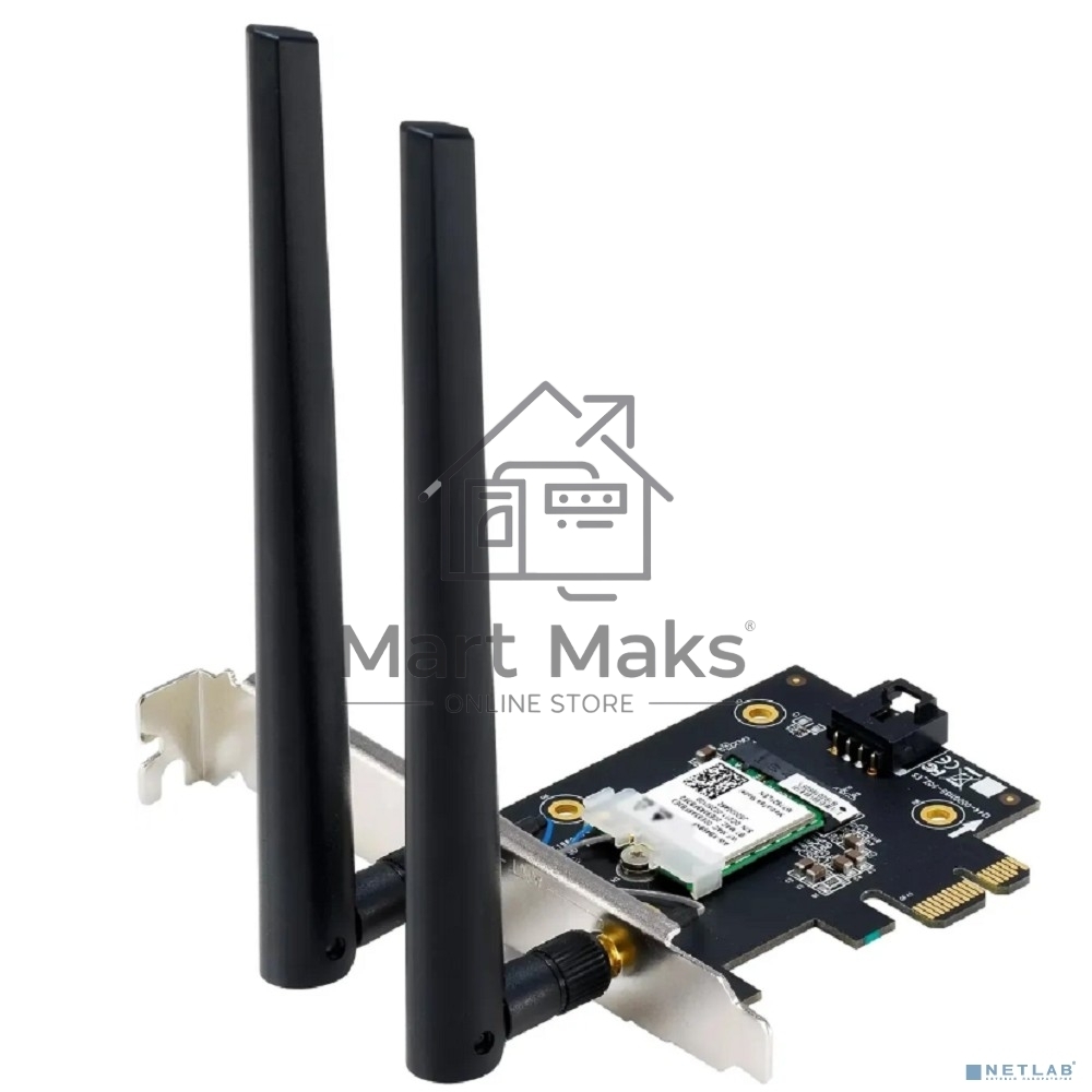 Сетевой адаптер Wi-Fi + Bluetooth Asus PCE-BE6500 BE6500 PCI Express 2ант.