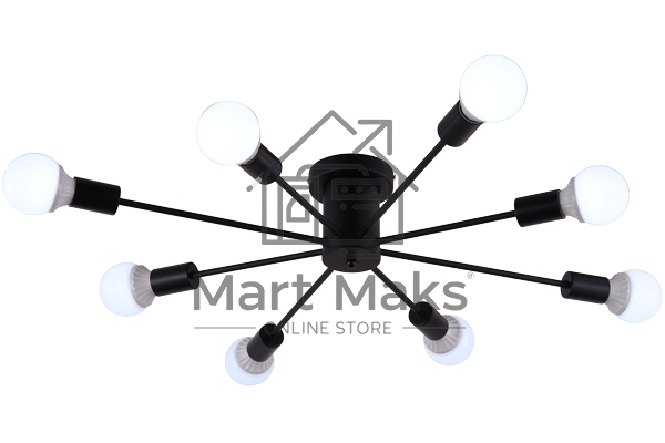Светильник Ambrella light TR80411/8 BK черный E27/8 max 60W D950*150