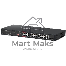 Коммутатор Mercusys MS128GP, 24×1 Гбит/с PoE + 2×1 Гбит/с + 2×1 Гбит/с SFP, неуправляемый