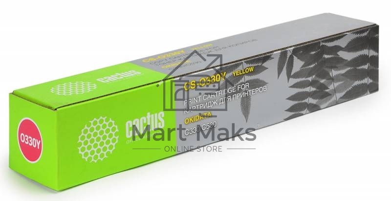 Картридж лазерный Cactus CS-O330Y жёлтый (3000 стр.) для OKI C330/C530
