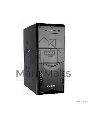 Компьютерный корпус ExeGate EX261449RUS Miditower CP-601 Black, ATX, (CP400W, 80мм), 2*USB, Audio