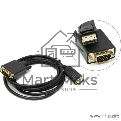 Кабель-переходник VCOM DisplayPort --> VGA_M/M 1,8м <CG607-1.8M>