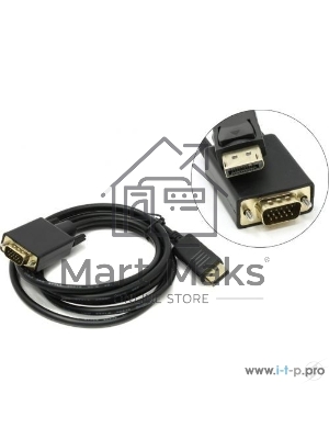 Кабель-переходник VCOM DisplayPort --> VGA_M/M 1,8 м <CG607-1.8M>