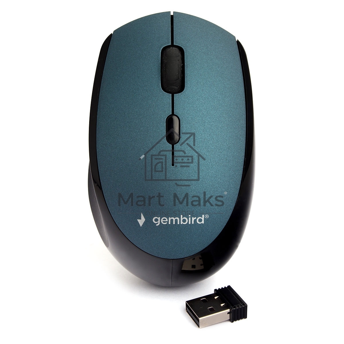 Мышь беспроводная Gembird MUSW-354-B синий, 1600 dpi, радиоканал, USB, кнопки - 4