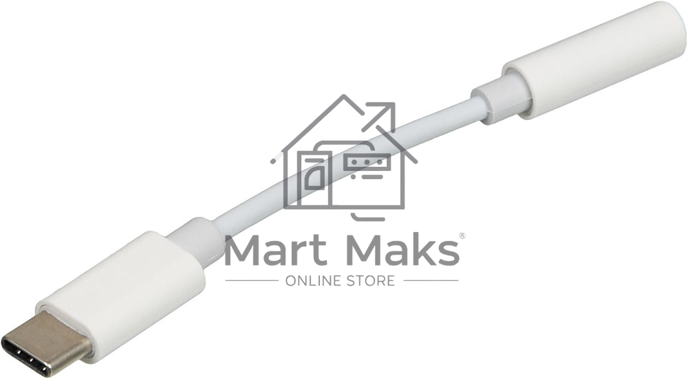 Адаптер для наушников USB Type-C (m)/Jack 3.5 (f) 0.05м. белый