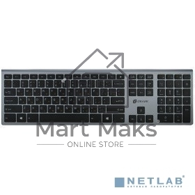 Клавиатура Oklick 890S серый USB беспроводная slim