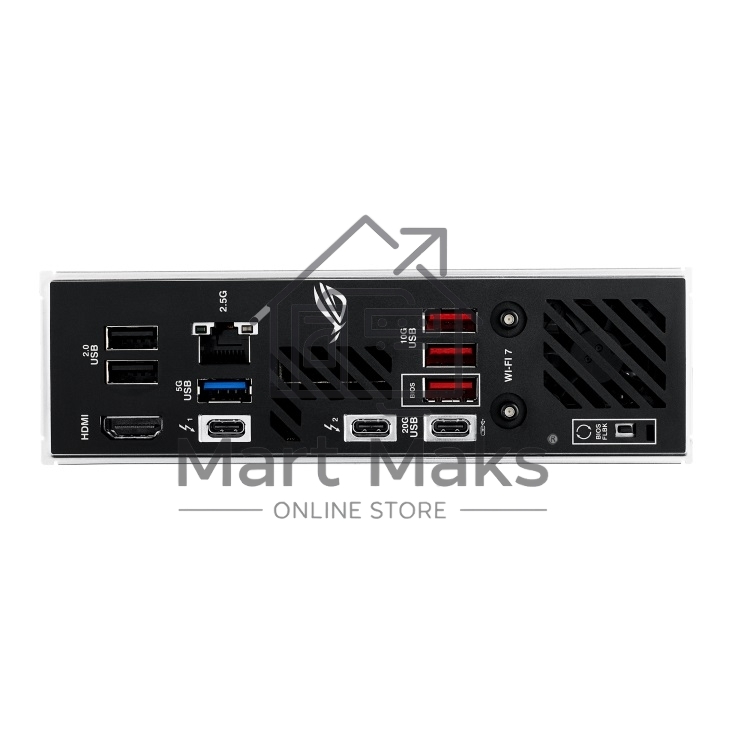 Материнская плата ASUS ROG STRIX Z890-I GAMING WIFI, LGA 1851, Intel Z890, 2xDDR5, 2xSATA, 2xM.2, 1xPCIe 5.0 x16, 1xHDMI, 2xUSB-C Thunderbolt 4, 1xUSB-C 20Gbps, 3xUSB-A 10Gbps, 1xUSB-A 5Gbps, 2xUSB-A 2.0, 1x 2.5Gb LAN, Mini-ITX