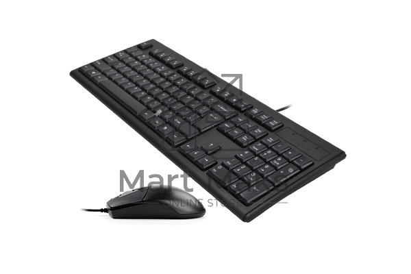 Комплект клавиатура+мышь A4Tech KRS-8372 проводной, USB, 1200 DPI, чёрный