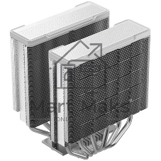 Кулер для процессора DEEPCOOL AG620 G2 WH LGA1954/1851/1700/AM5/AM4 (9шт/кор, TDP 270W, PWM, DUAL Black Fan 120mm, 6 тепл. трубок, белый) RET