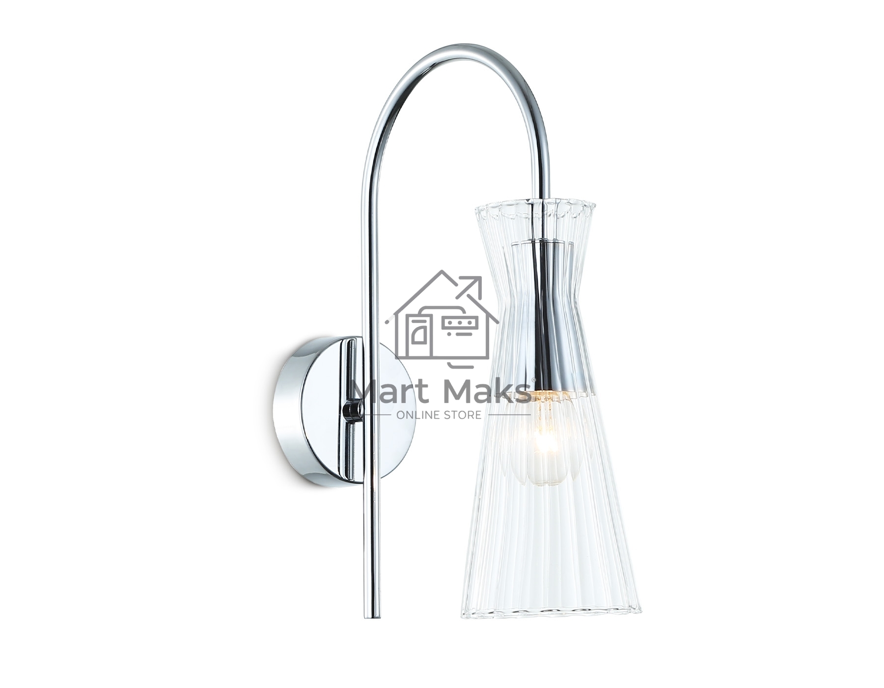 Настенный светильник Ambrella light LH55655 СH/CL хром/прозрачный E14 max 40W 220*90*300
