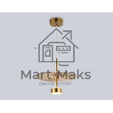 Светильник Ambrella light LH72603 BR/WH латунь/бежевый 6W 3000K D300*260-1770