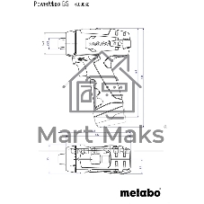 Дрель-шуруповерт Metabo Powermaxx BS, 12 В, 2 Ач, 34 Нм, щеточный