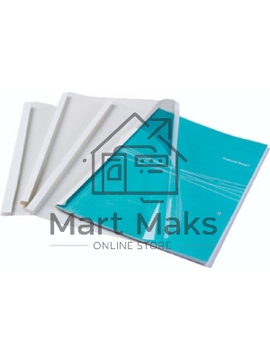 Обложки для термопереплета A4, Fellowes®, 20 мм, 50 шт., вверх - прозрачный ПВХ, низ - глянцевый белый картон