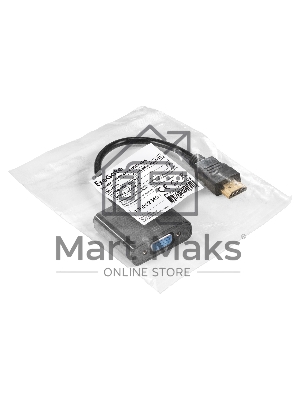 Кабель-переходник HDMI-VGA ExeGate EX-HDMIM-VGAF-0.2 (19M/15F, 0,2м)