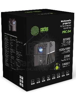 Проектор Cactus CS-PRC.04B.WUXGA-A LCD 3200Lm (1920x1080) 2000:1 ресурс лампы:30000часов 1xUSB typeA 1xHDMI 1.35кг