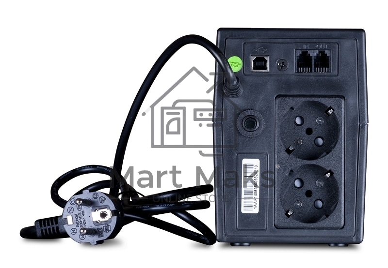 Источник бесперебойного питания Exegate Power Smart ULB-800 LCD <800VA, Black, 2 евророзетки, USB>